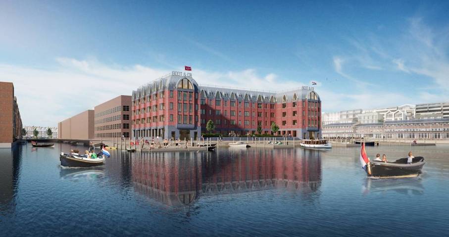 Nieuw zeer duurzaam hotel in de maak in Amsterdamse Houthaven